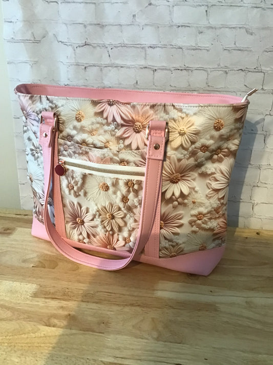 Bluebell Lg Tote Pink includes Zip around wallet.