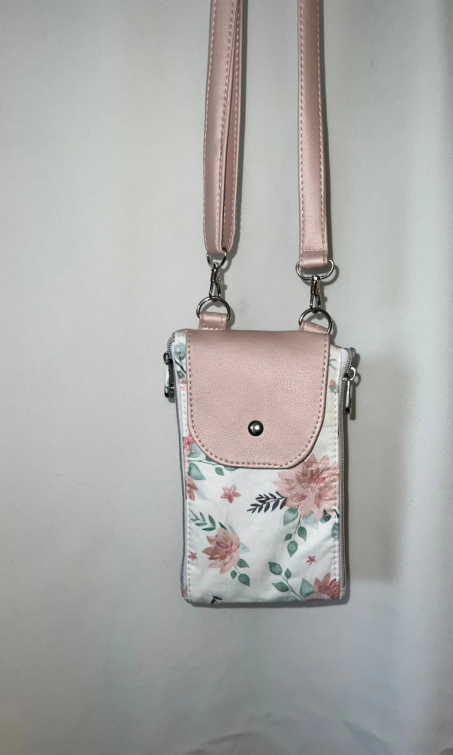 Handmade Crossbody phone and wallet sling floral